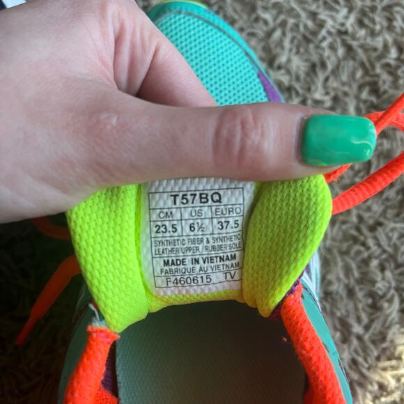 Asics Women's Gel-Frantic Blue / Purple / Orange Athletic Shoes Size 6.5 - Picture 4 of 7